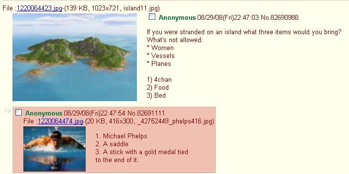 Stranded On An Island: Items To Bring [PIC]
